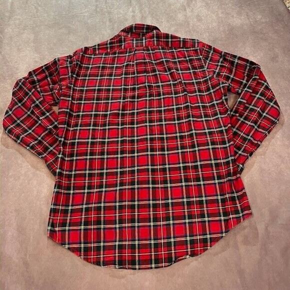 Ralph Lauren Mens Classic Fit Shirt Long Sleeve Button Down Plaid Red Size M - Picture 2 of 8